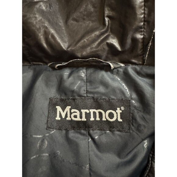 Marmot Womens Puffer Jacket Black Sz M Quilted Hooded Ski Outdoors Winter - Picture 4 of 8